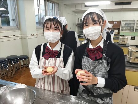 浜松湖東高等学校で肉まんを作りました【食育授業】